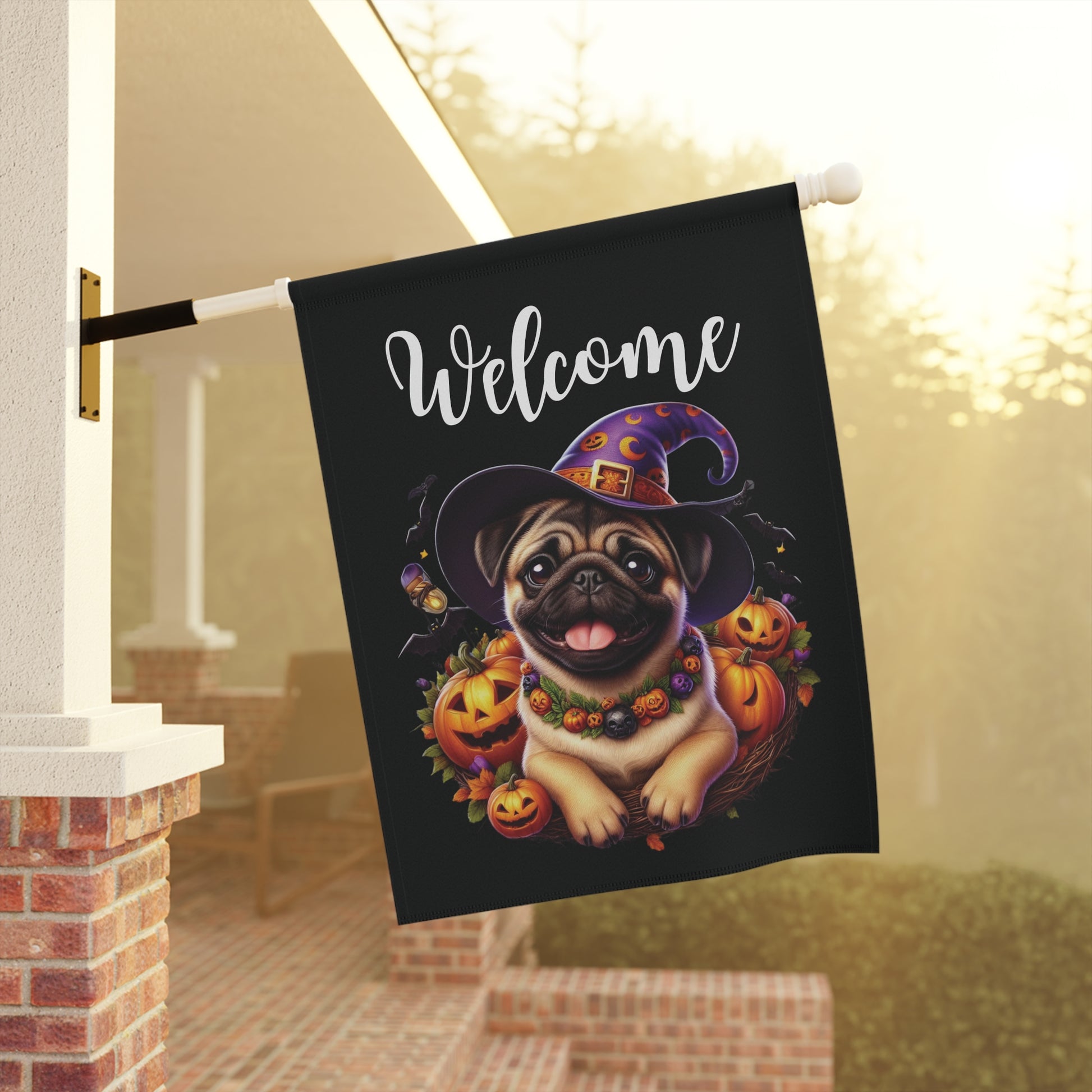 Pug Puppy "Welcome" Garden & House Banner - BellaBoo & Co