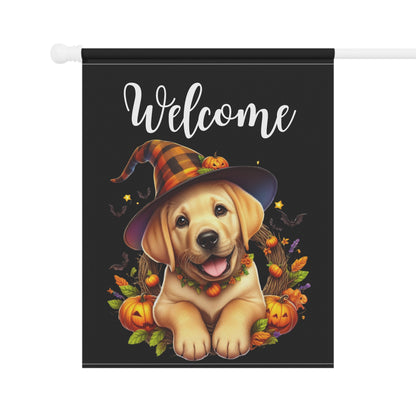 Golden Retriever Puppy "Welcome" Garden & House Banner - BellaBoo & Co