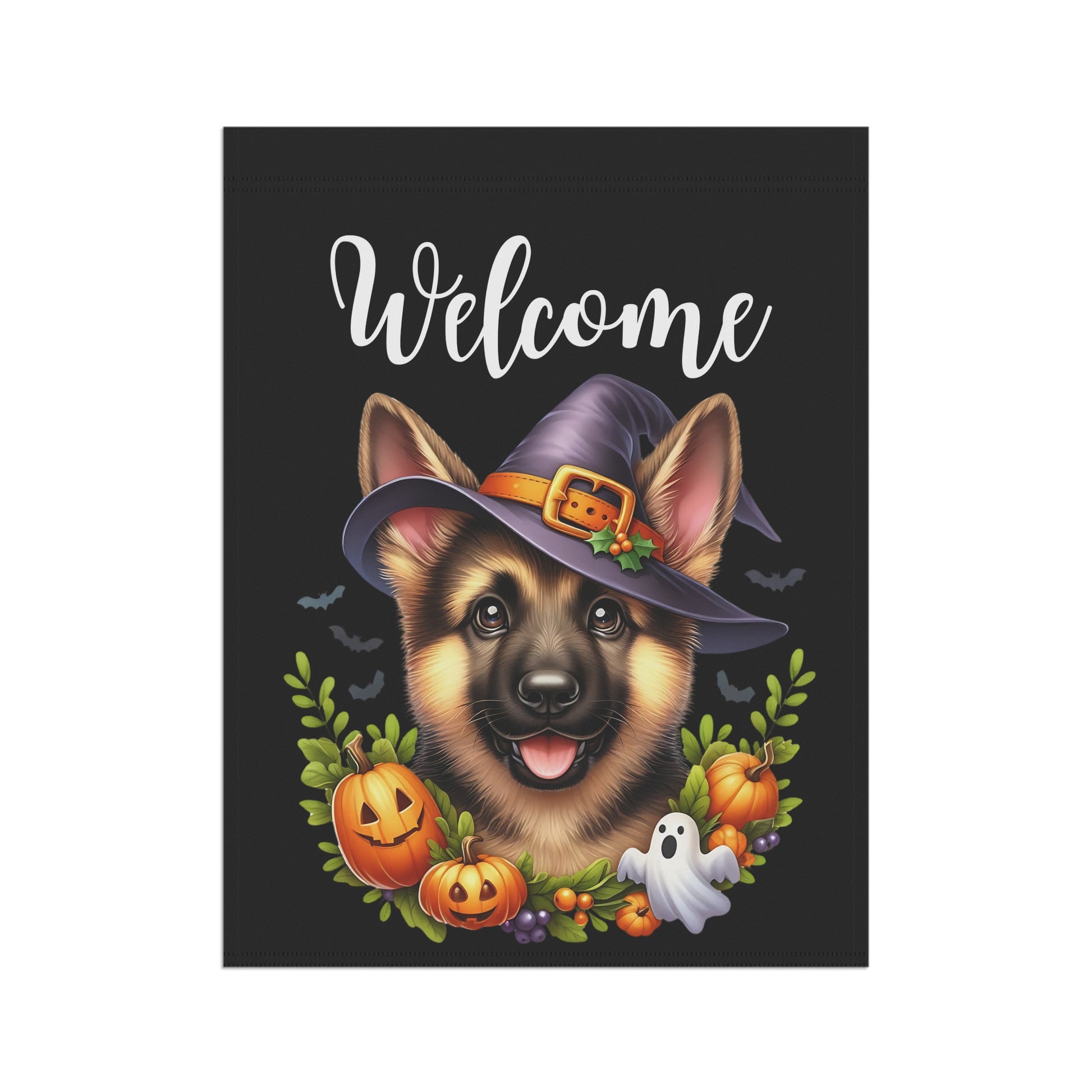 German Shepherd Puppy "Welcome" Garden & House Banner - BellaBoo & Co