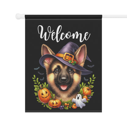 German Shepherd Puppy "Welcome" Garden & House Banner - BellaBoo & Co