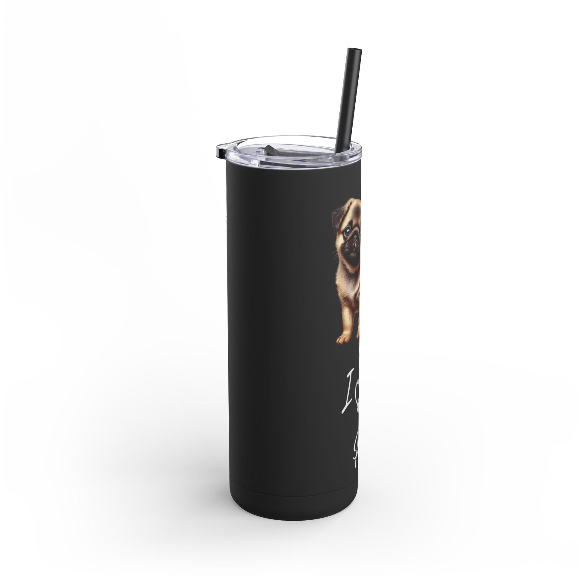 I Heart My Pug Skinny Matte Tumbler - BellaBoo & Co