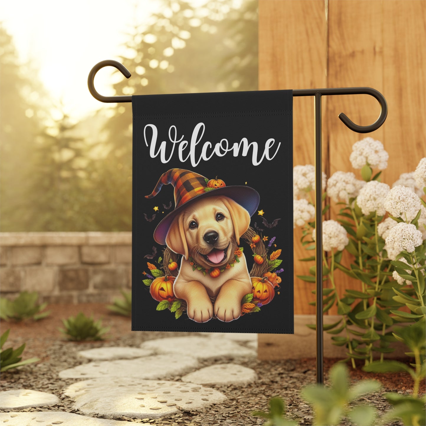 Golden Retriever Puppy "Welcome" Garden & House Banner - BellaBoo & Co