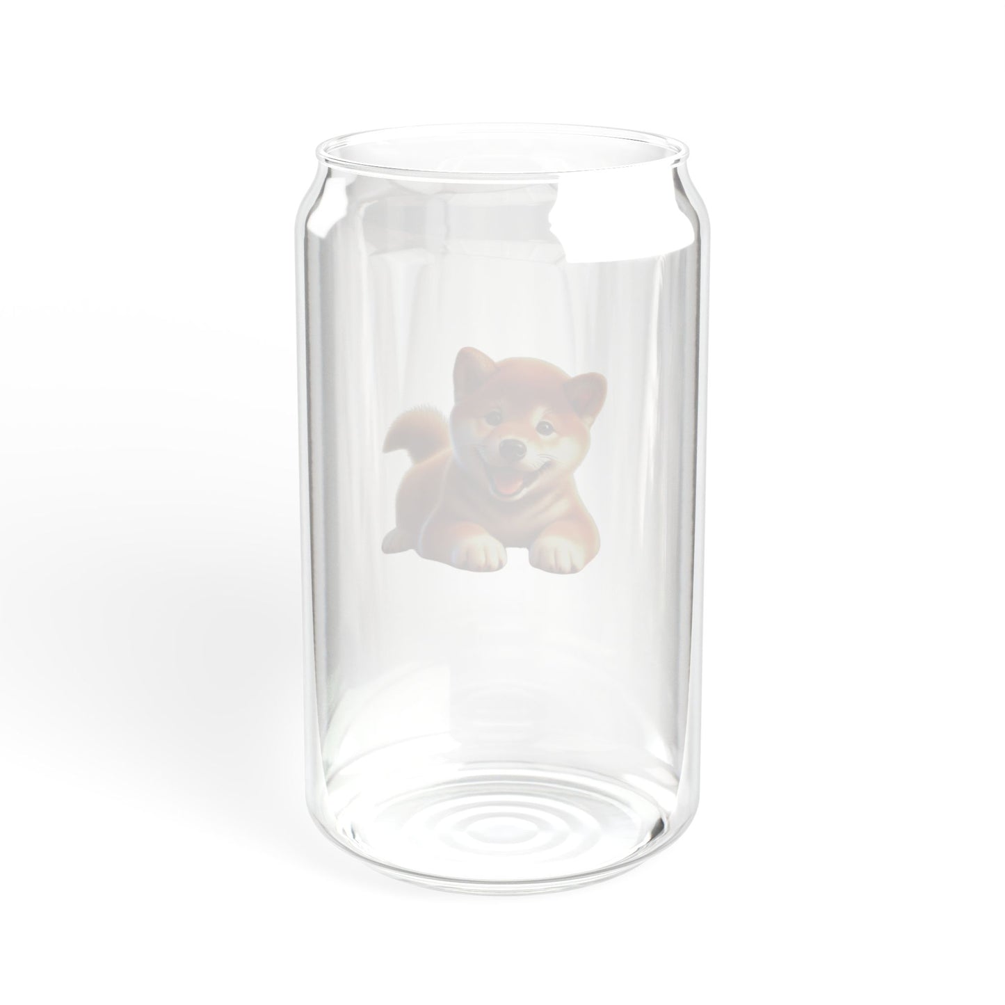 Shiba Inu Sipper Glass – 16oz Cute Dog-Themed Drinkware