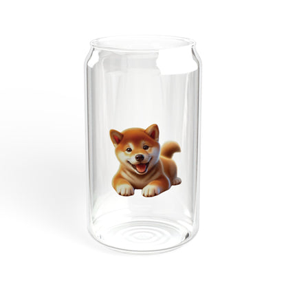 Shiba Inu Sipper Glass – 16oz Cute Dog-Themed Drinkware