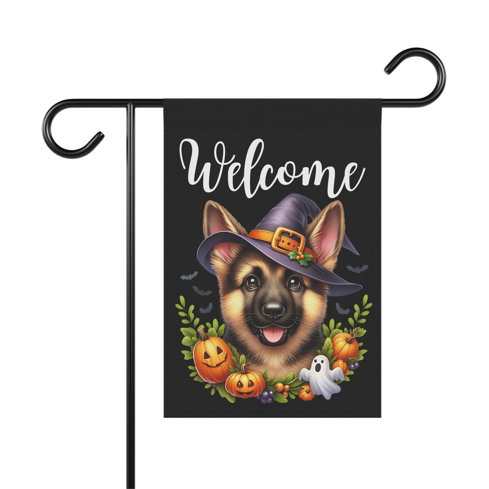 German Shepherd Puppy "Welcome" Garden & House Banner - BellaBoo & Co