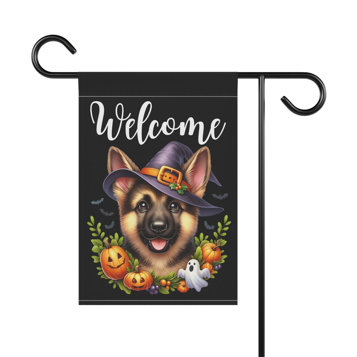 German Shepherd Puppy "Welcome" Garden & House Banner - BellaBoo & Co