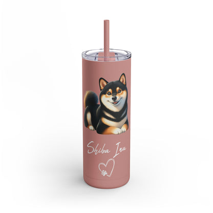 Shiba Inu Skinny Matte Tumbler - BellaBoo & Co