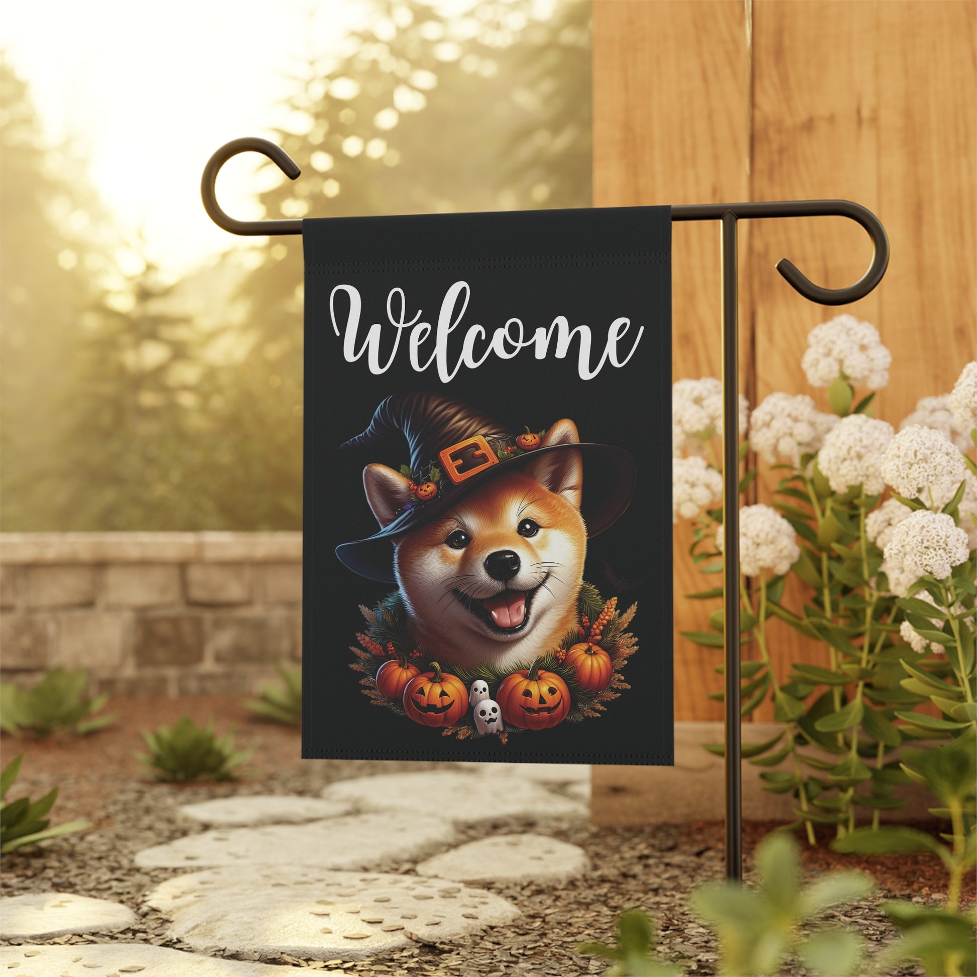 Shiba Inu Puppy "Welcome" Garden & House Banner - BellaBoo & Co