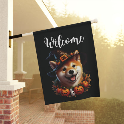 Shiba Inu Puppy "Welcome" Garden & House Banner - BellaBoo & Co