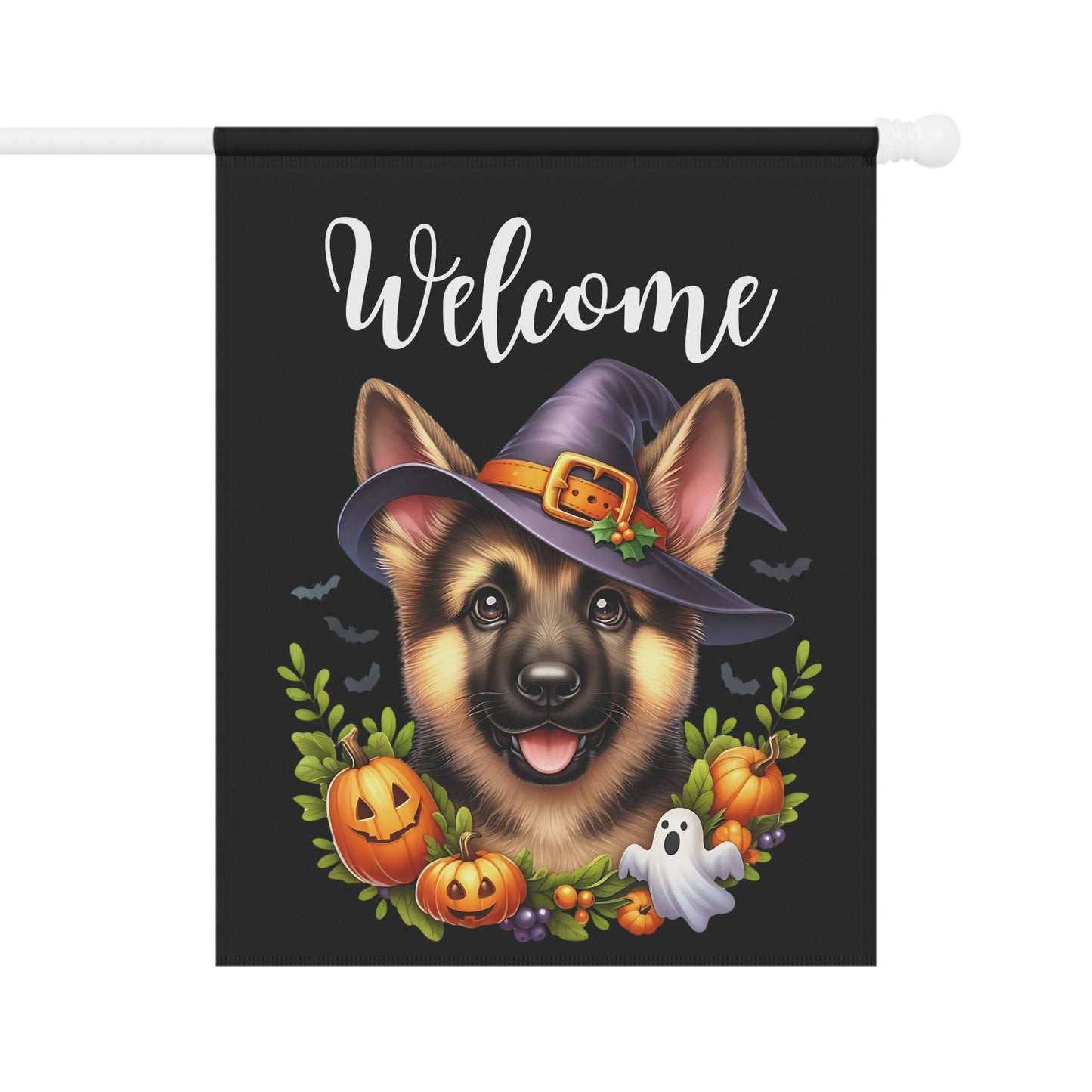 German Shepherd Puppy "Welcome" Garden & House Banner - BellaBoo & Co