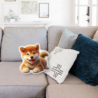 Cozy Shiba Inu Shaped Pillow – Soft, Custom Dog Pillow