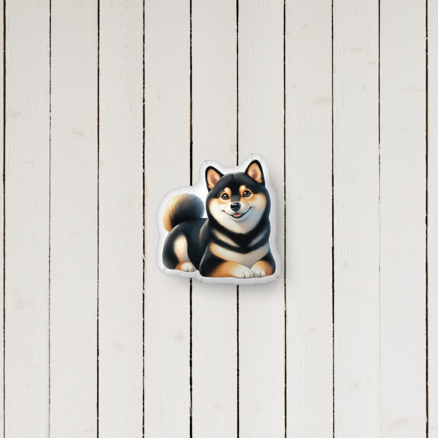 Cozy Black & Tan Shiba Inu - Soft, Custom Dog Pillow