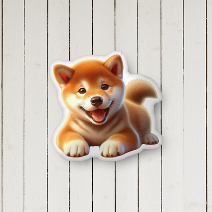 Cozy Shiba Inu Shaped Pillow – Soft, Custom Dog Pillow