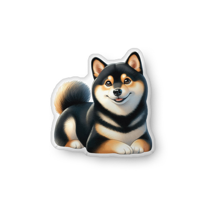 Cozy Black & Tan Shiba Inu - Soft, Custom Dog Pillow