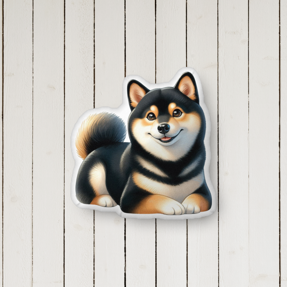 Cozy Black & Tan Shiba Inu - Soft, Custom Dog Pillow