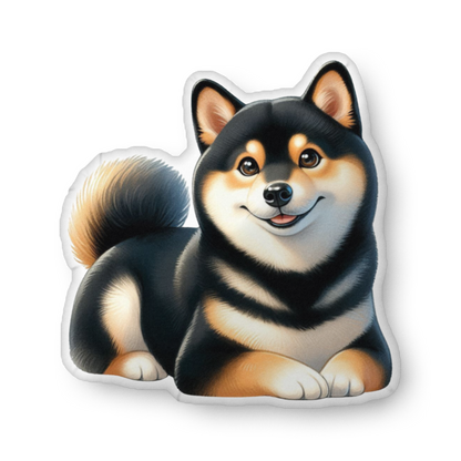 Cozy Black & Tan Shiba Inu - Soft, Custom Dog Pillow