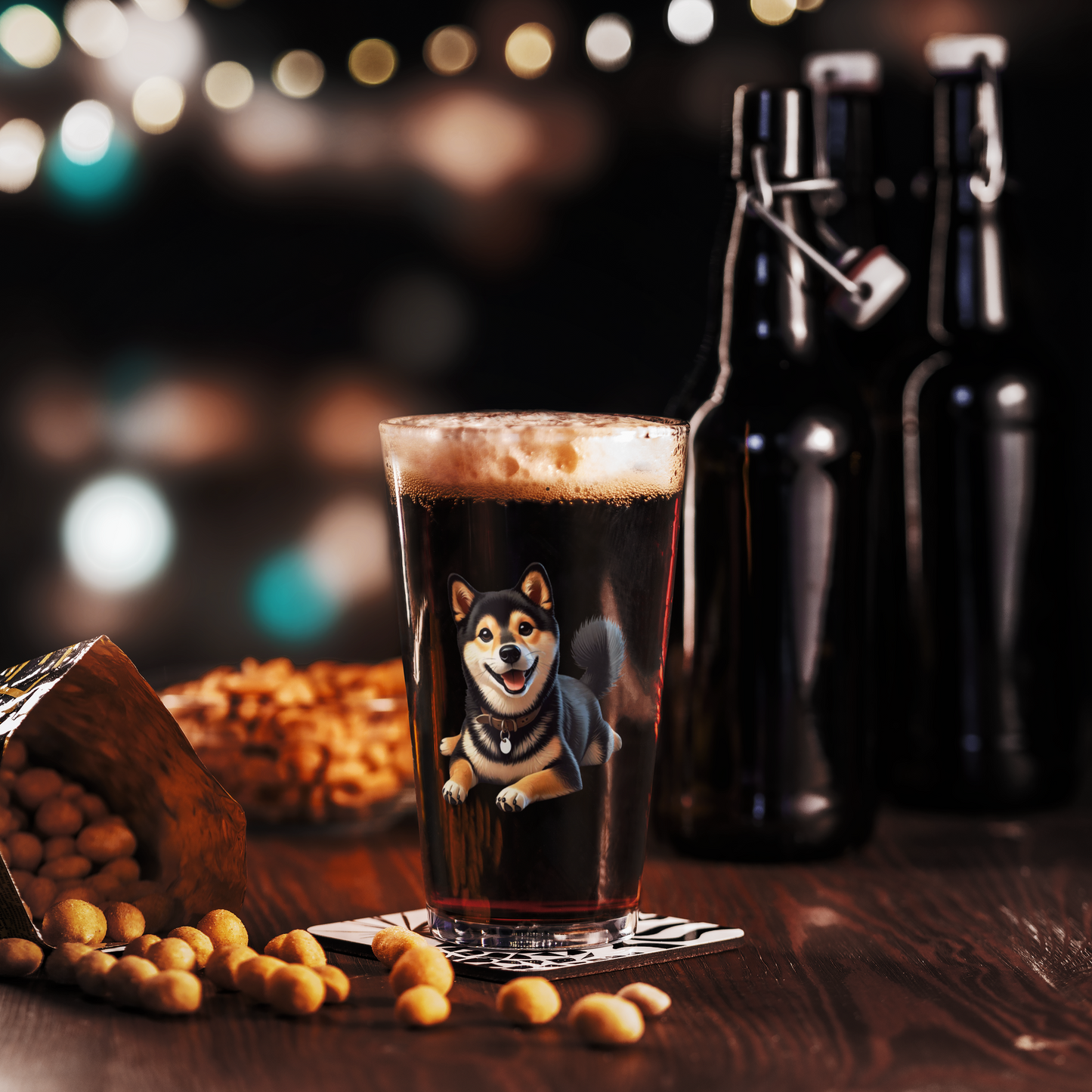 Shiba Inu Pint Glass