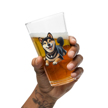 Shiba Inu Pint Glass