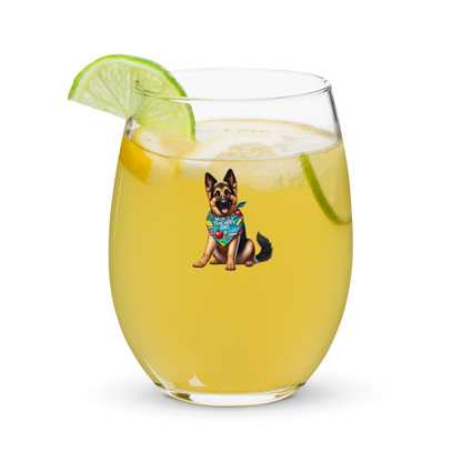 German Shepherd Stemless Wine Glass - World Teacher's Day