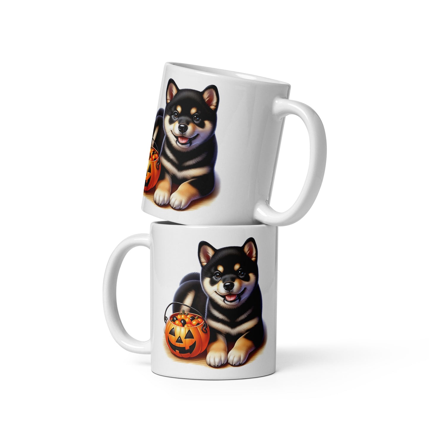 Black & Tan Shiba Inu Halloween Puppy Mug