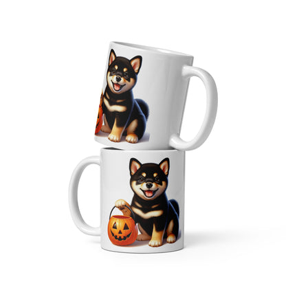 Black & Tan Shiba Inu Halloween Puppy Mug