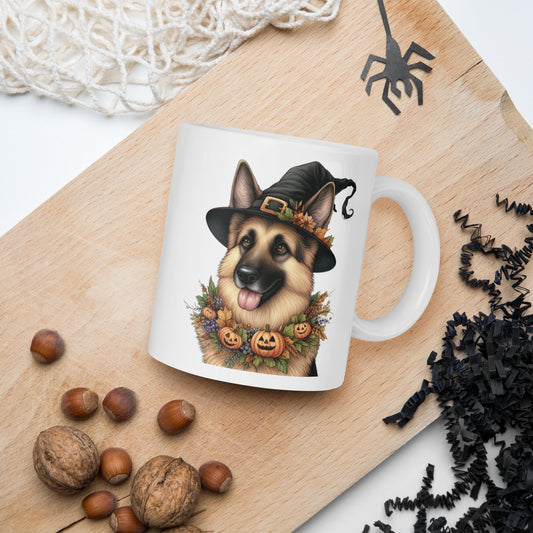 Cute Halloween German Shepherd Mug