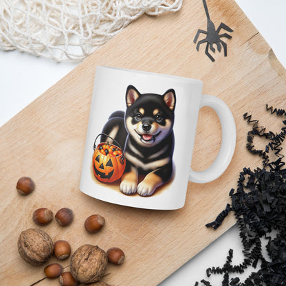 Black & Tan Shiba Inu Halloween Puppy Mug