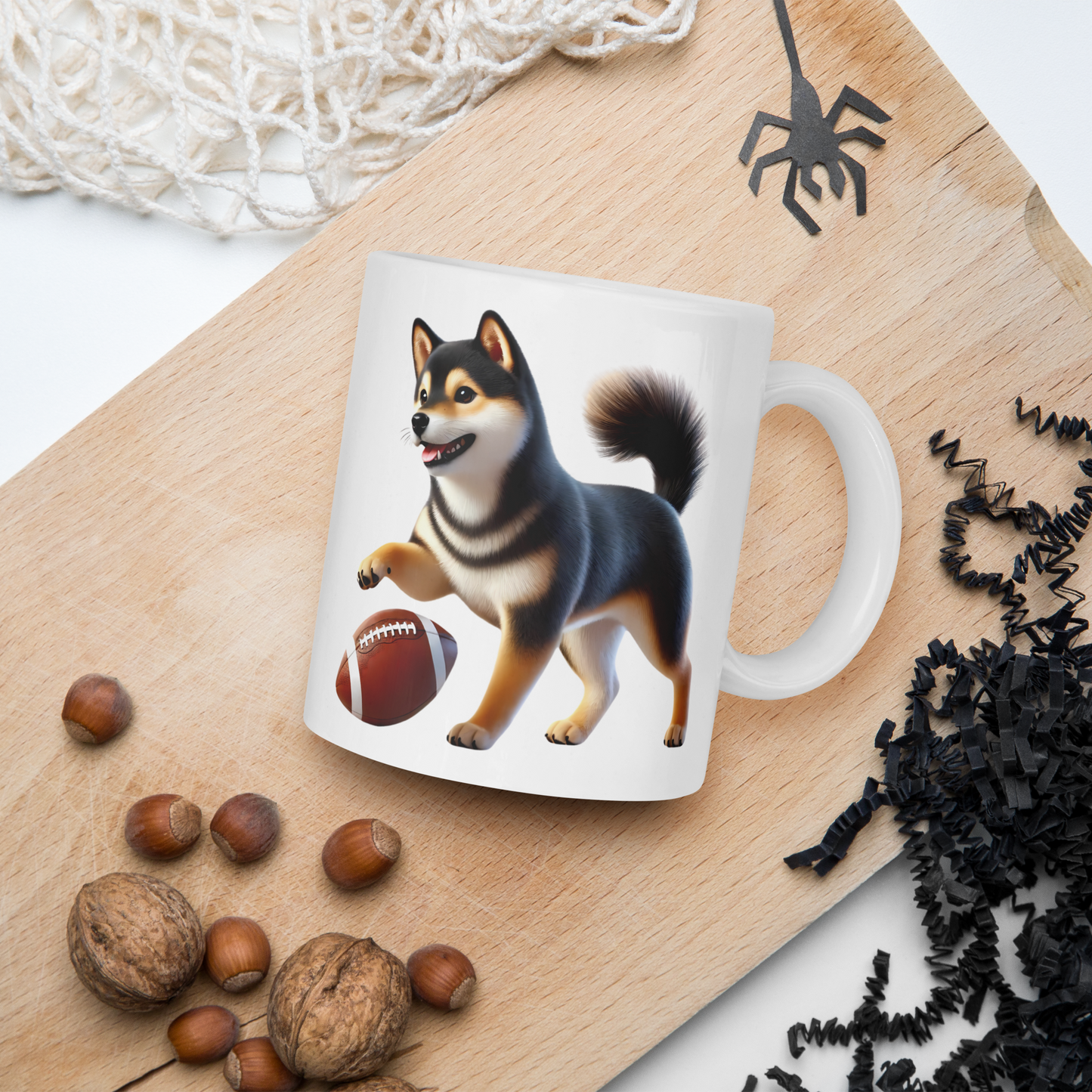 Shiba Inu Football Mug