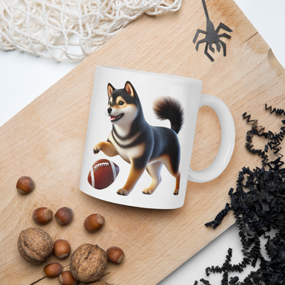 Shiba Inu Football Mug