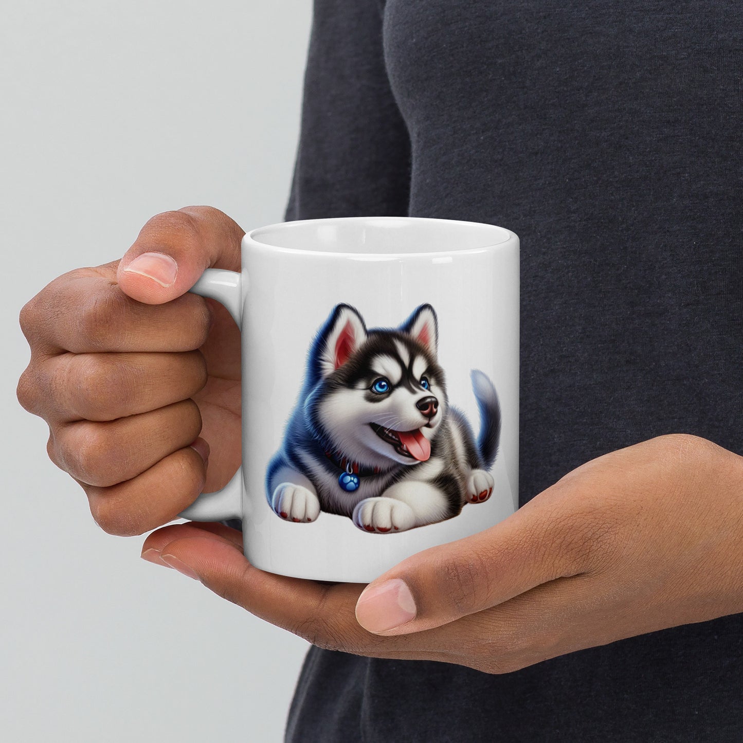 Adorable Siberian Husky Puppy Mug