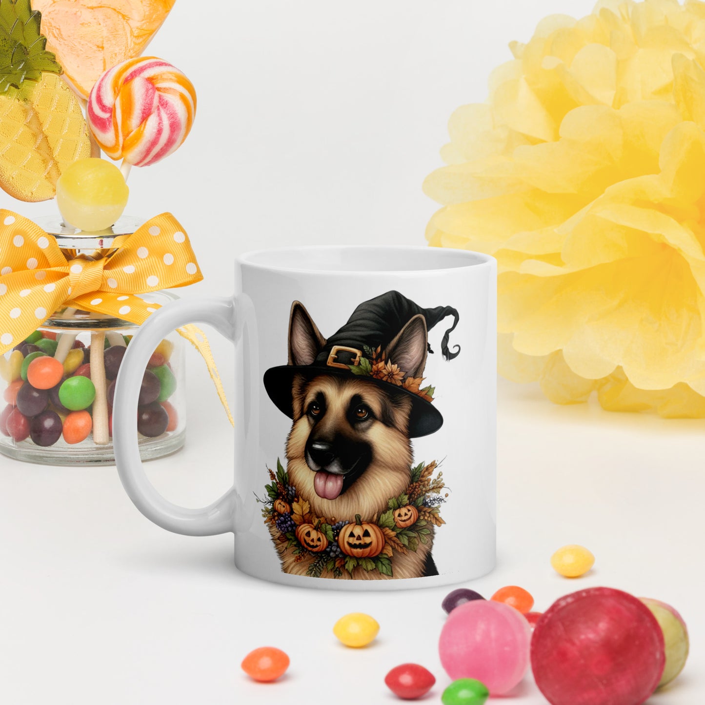 Cute Halloween German Shepherd Mug