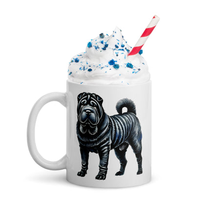 Watercolor Shar Pei Mug