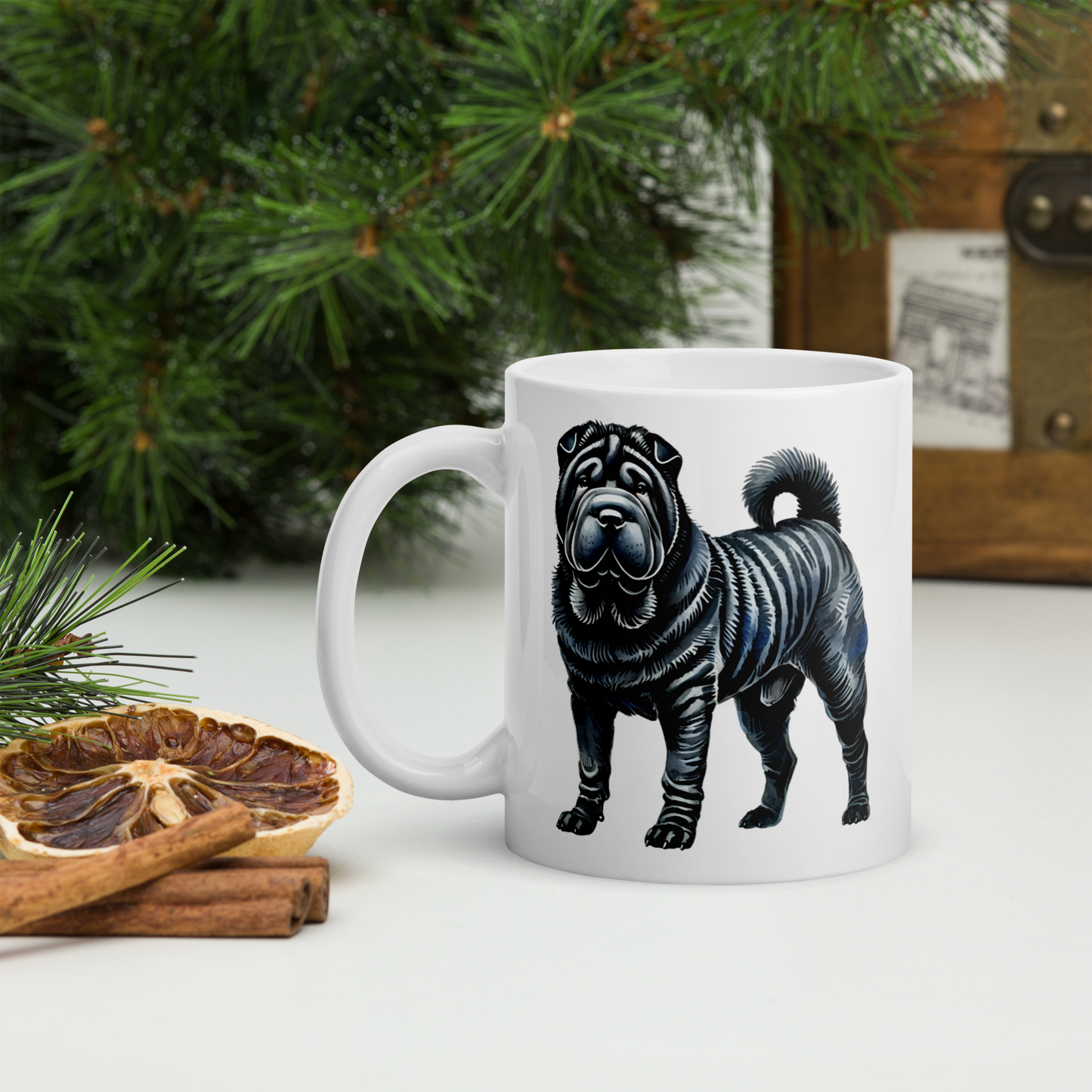 Watercolor Shar Pei Mug