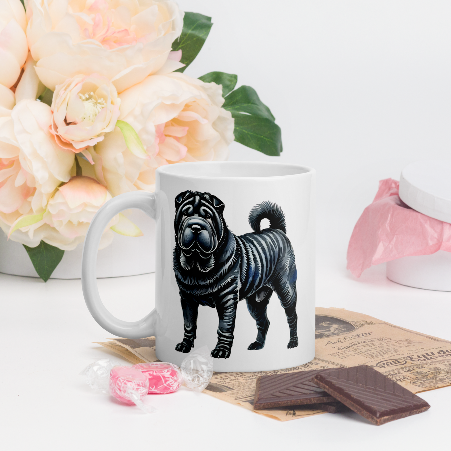 Watercolor Shar Pei Mug