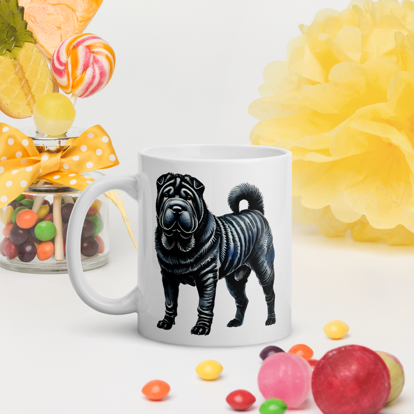 Watercolor Shar Pei Mug