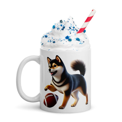 Shiba Inu Football Mug