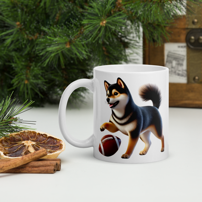 Shiba Inu Football Mug