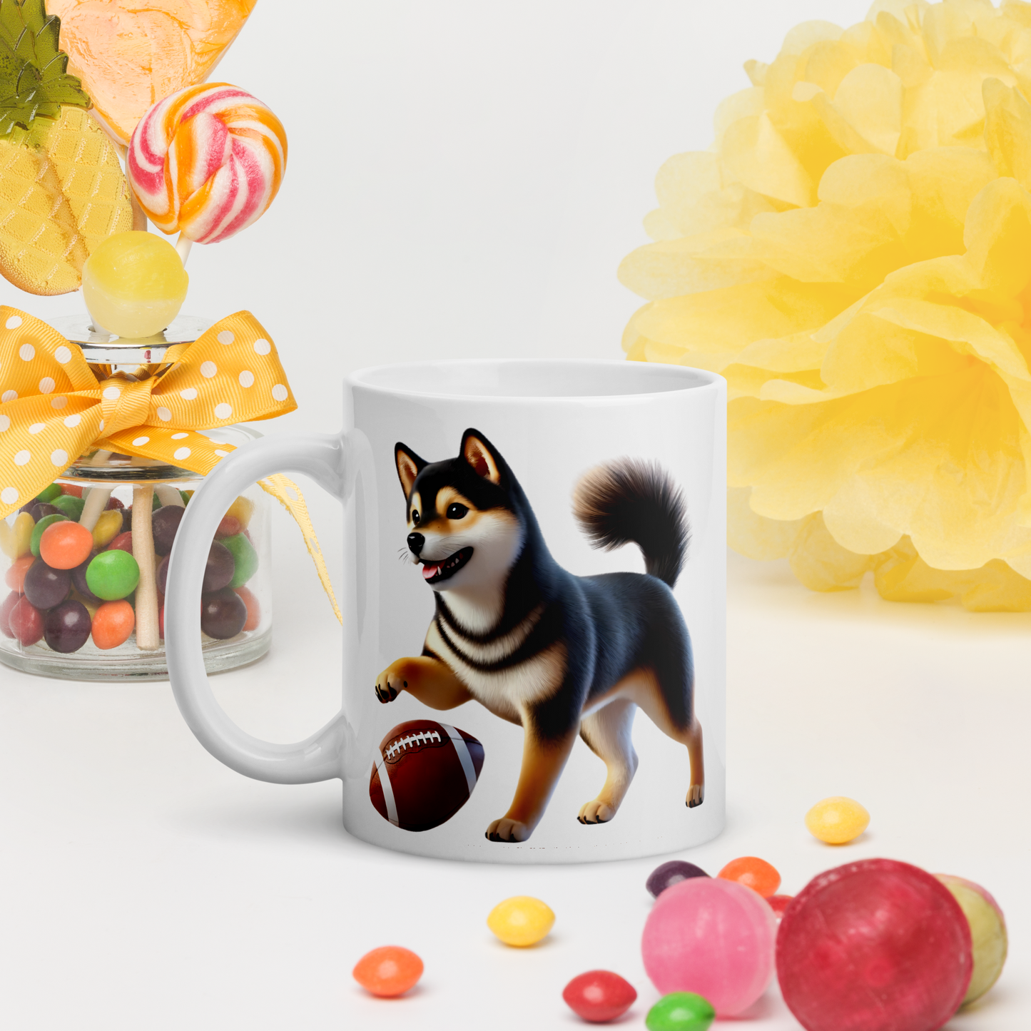 Shiba Inu Football Mug