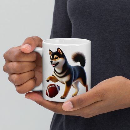 Shiba Inu Football Mug