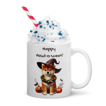 Happy Howl-o-ween Red Shiba Mug