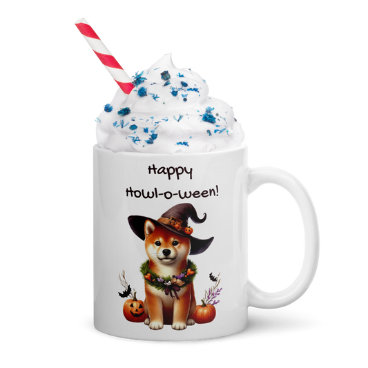 Happy Howl-o-ween Red Shiba Mug