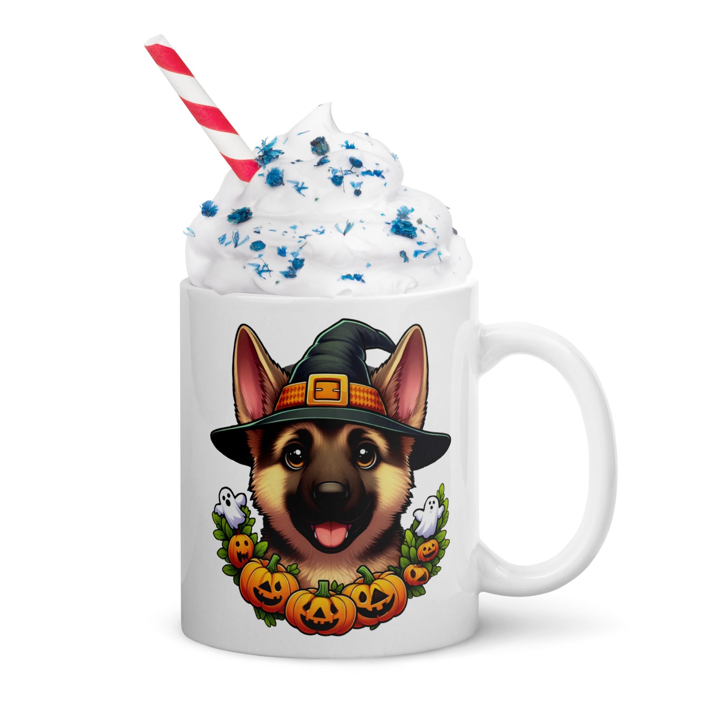 Cute Halloween German Shepherd Puppy Mug