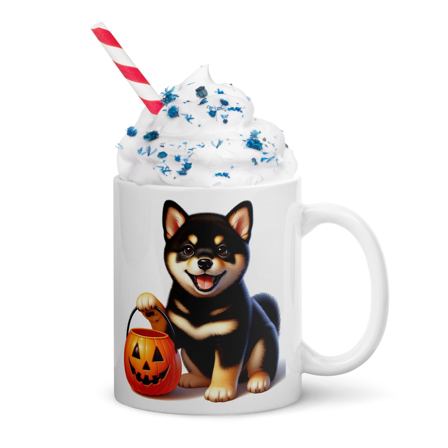 Black & Tan Shiba Inu Halloween Puppy Mug