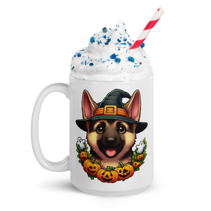 Cute Halloween German Shepherd Puppy Mug