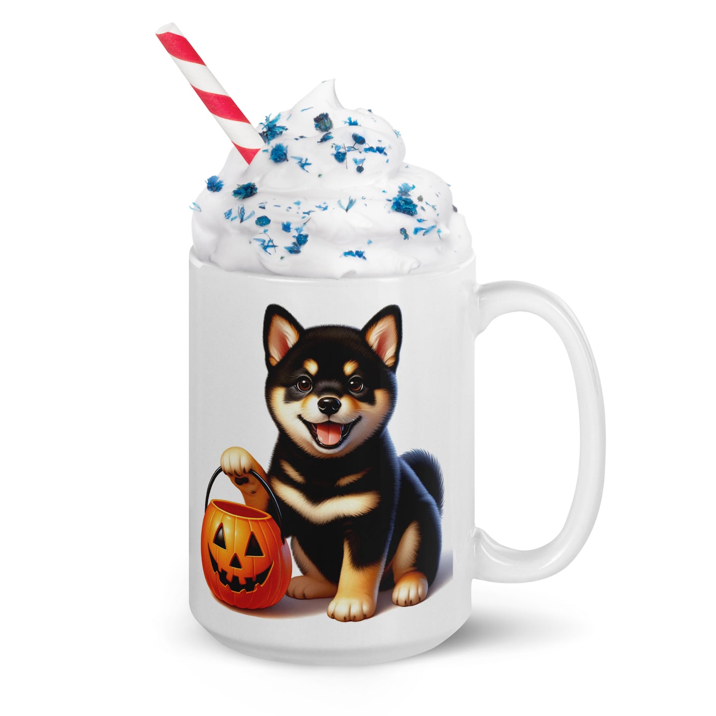 Black & Tan Shiba Inu Halloween Puppy Mug