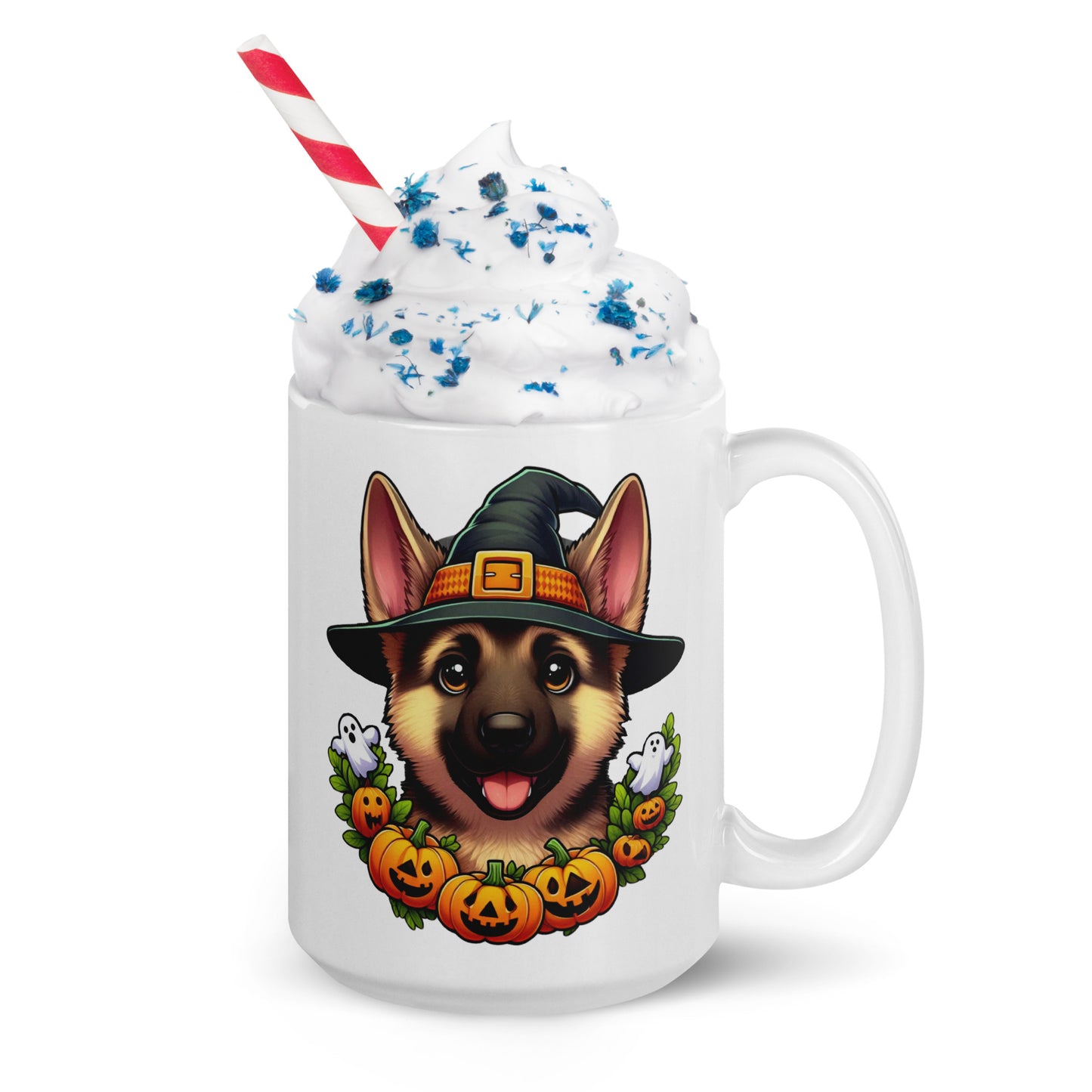 Cute Halloween German Shepherd Puppy Mug