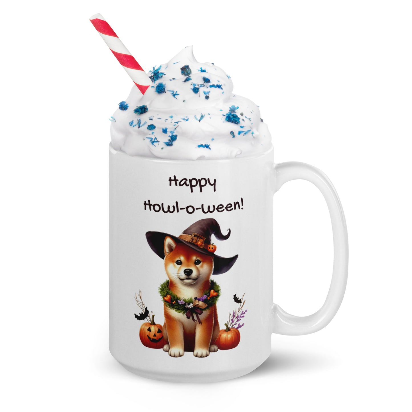 Happy Howl-o-ween Red Shiba Mug