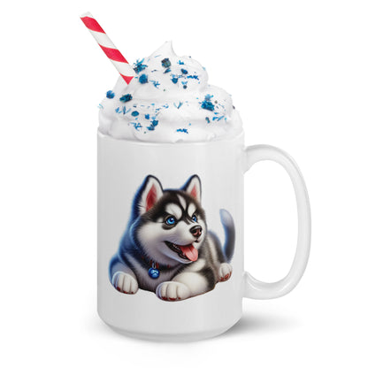 Adorable Siberian Husky Puppy Mug