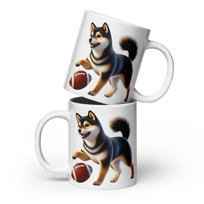 Shiba Inu Football Mug