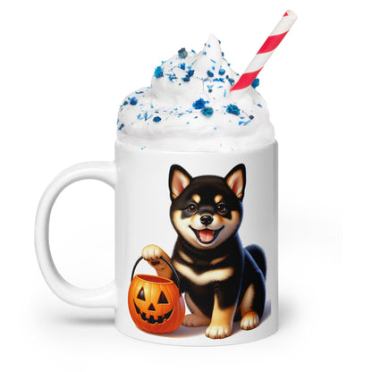 Black & Tan Shiba Inu Halloween Puppy Mug